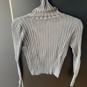 Zara crop turtle neck dark grey